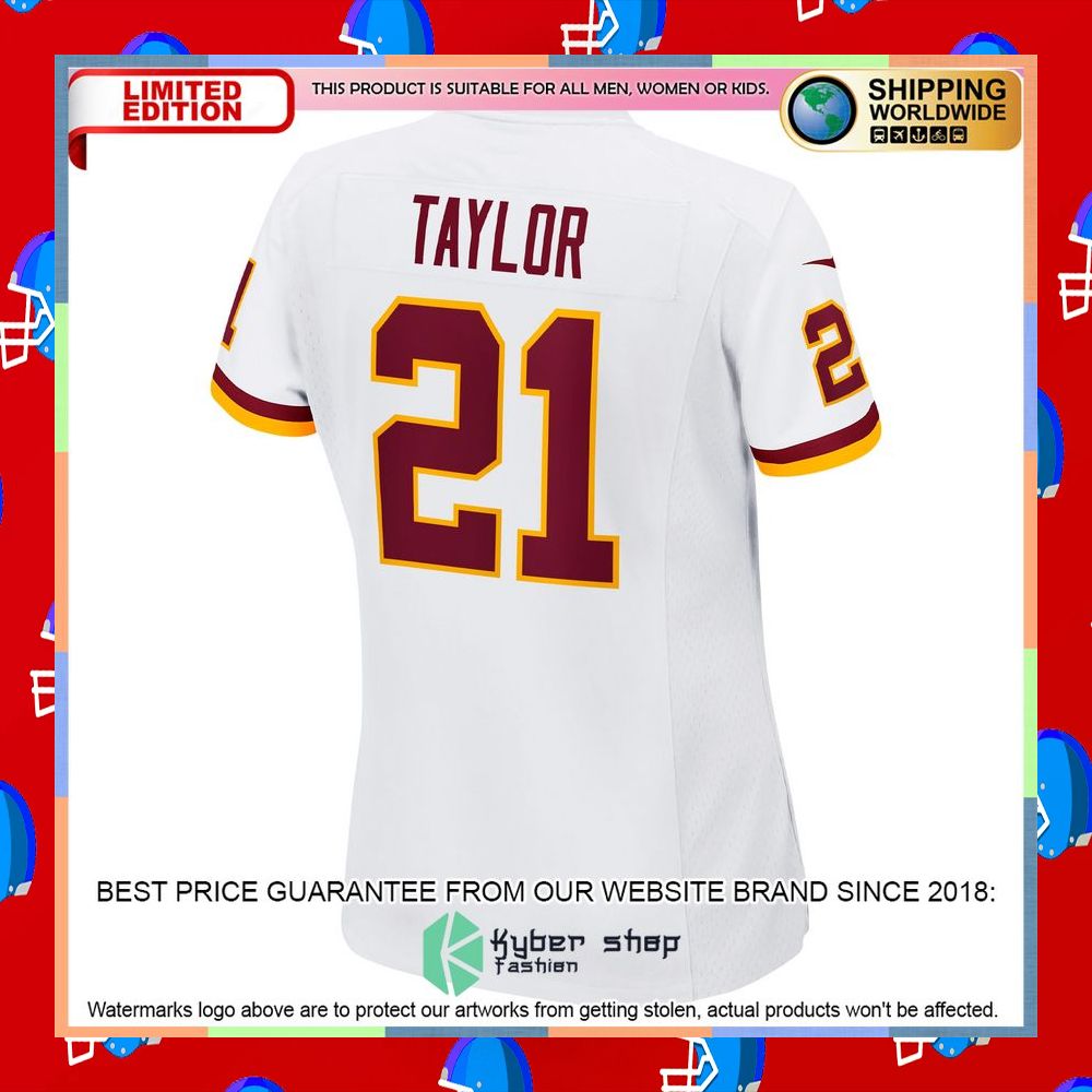 Sean Taylor Washington Football Team Women's Retired White Football Jersey 8 Sean Taylor Washington Football Team Women's Retired White Football Jersey word1