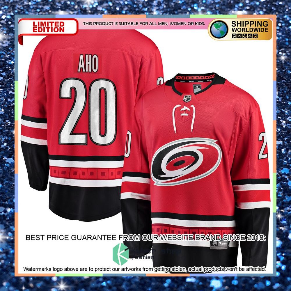 Sebastian Aho Carolina Hurricanes Premier Red Hockey Jersey 6 Sebastian Aho Carolina Hurricanes Premier Red Hockey Jersey word3