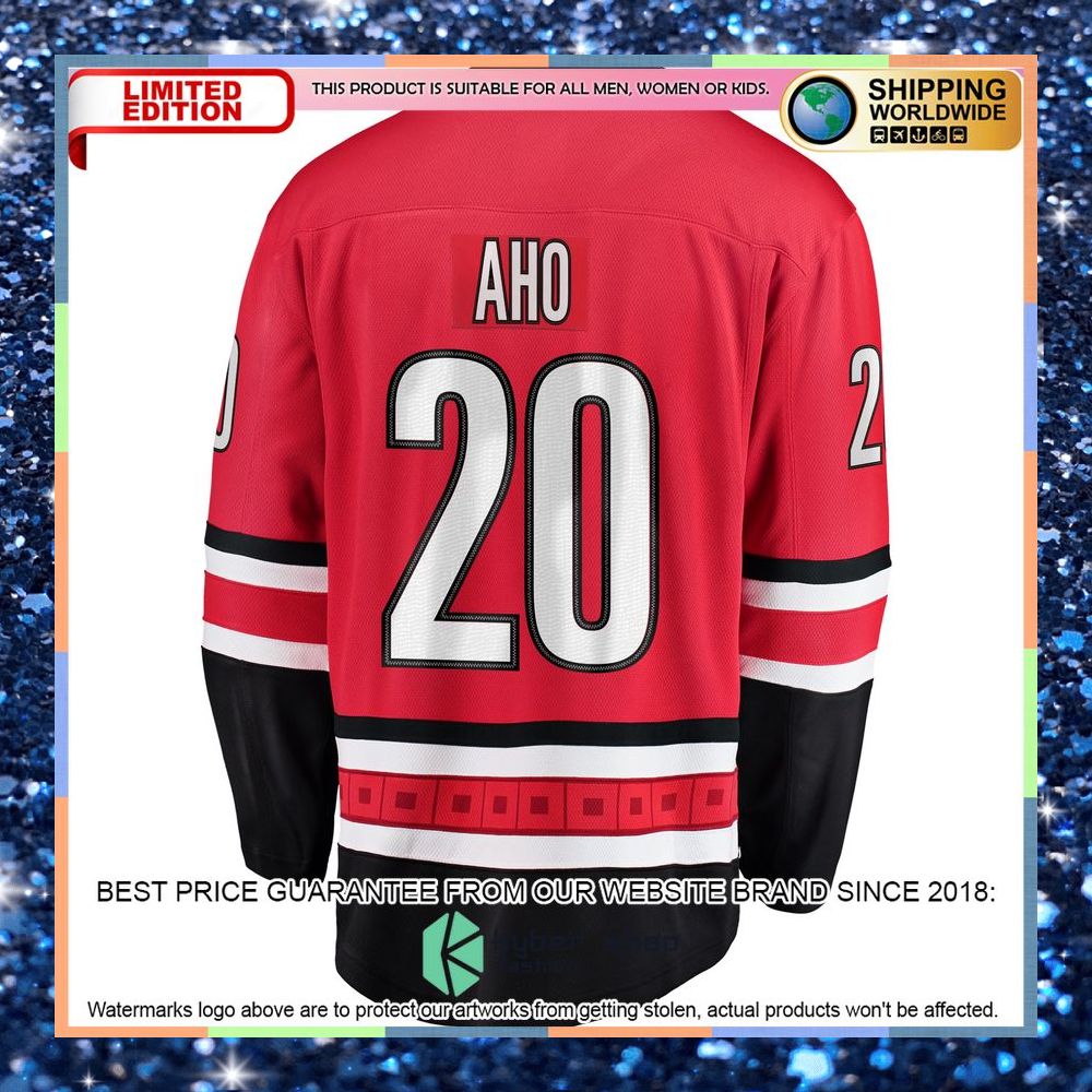 Sebastian Aho Carolina Hurricanes Premier Red Hockey Jersey 8 Sebastian Aho Carolina Hurricanes Premier Red Hockey Jersey word3