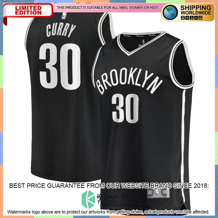 Seth Curry Brooklyn Nets 2021-22 Black Basketball Jersey