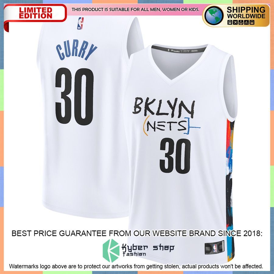 Seth Curry Brooklyn Nets 2022-23 White Basketball Jersey