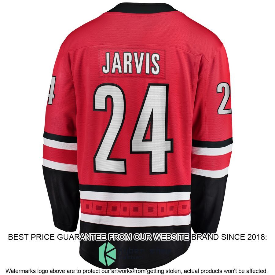 Seth Jarvis Carolina Hurricanes Home Red Hockey Jersey 3 Seth Jarvis Carolina Hurricanes Home Red Hockey Jersey word2