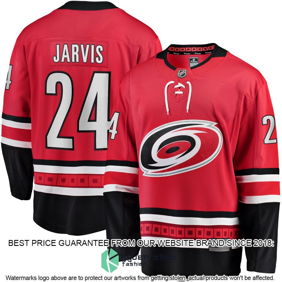 Seth Jarvis Carolina Hurricanes Home Red Hockey Jersey 4 Seth Jarvis Carolina Hurricanes Home Red Hockey Jersey word2