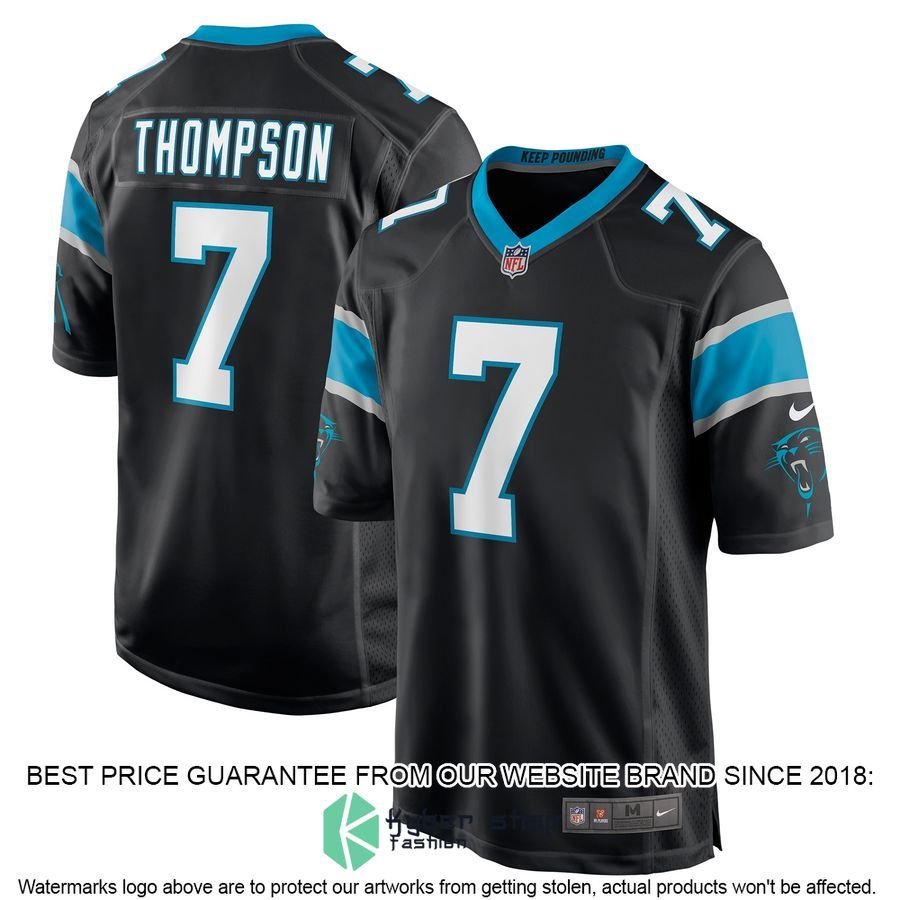 Shaq Thompson Carolina Panthers Black Football Jersey