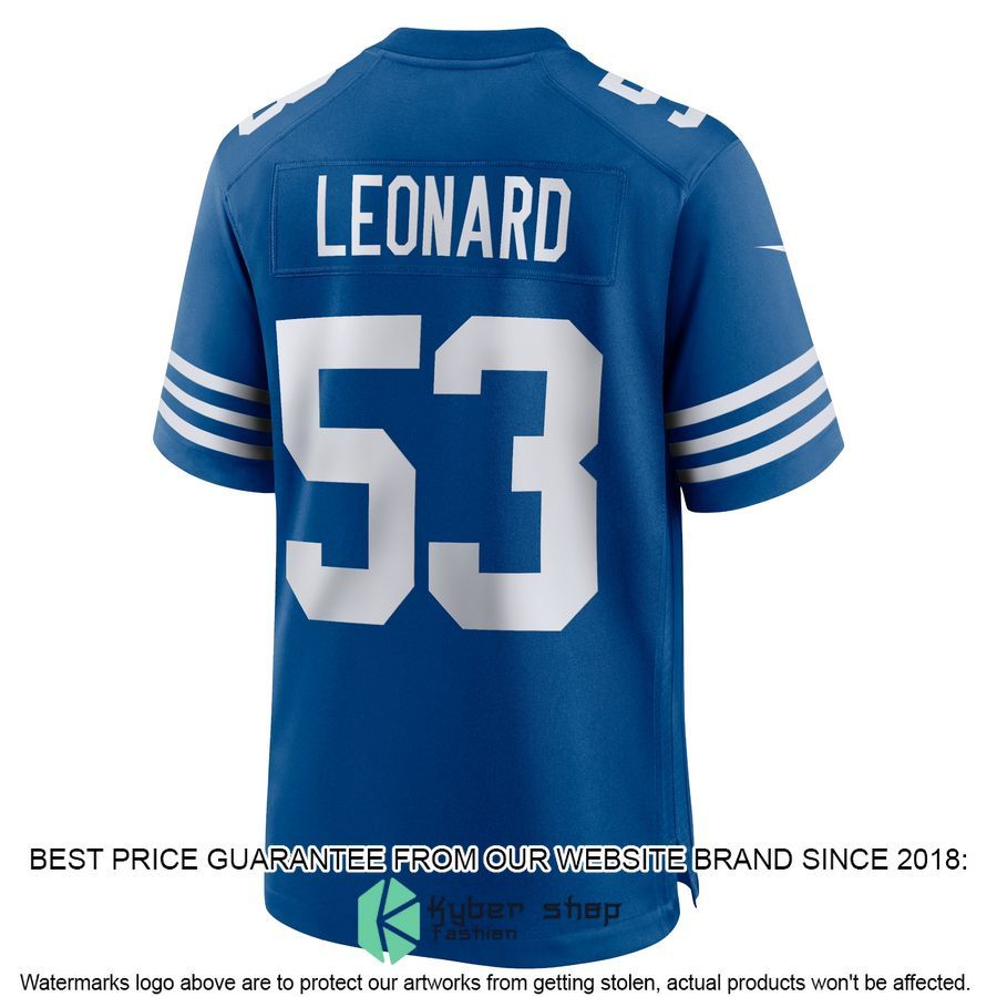 Shaquille Leonard Indianapolis Colts Alternate Royal Football Jersey 3 Shaquille Leonard Indianapolis Colts Alternate Royal Football Jersey word3