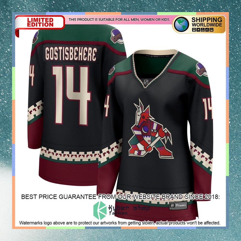 Shayne Gostisbehere Arizona Coyotes Women's Black Hockey Jersey 5 Shayne Gostisbehere Arizona Coyotes Women's Black Hockey Jersey word2