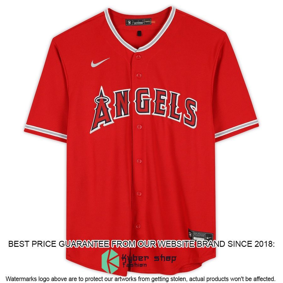 Shohei Ohtani Los Angeles Angels Red Baseball Jersey 3 Shohei Ohtani Los Angeles Angels Red Baseball Jersey word3