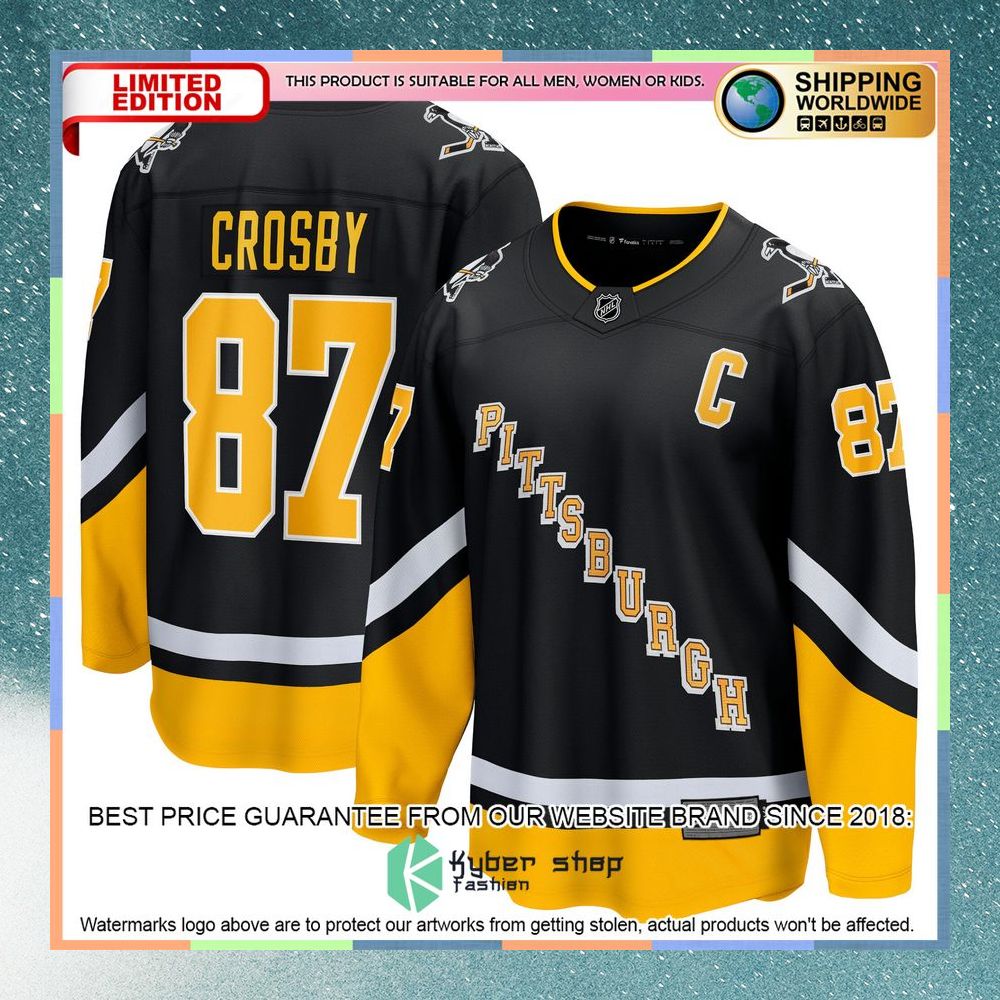 Sidney Crosby Pittsburgh Penguins 2021 22 Alternate Premier Black Hockey Jersey 5 Sidney Crosby Pittsburgh Penguins 2021 22 Alternate Premier Black Hockey Jersey word1
