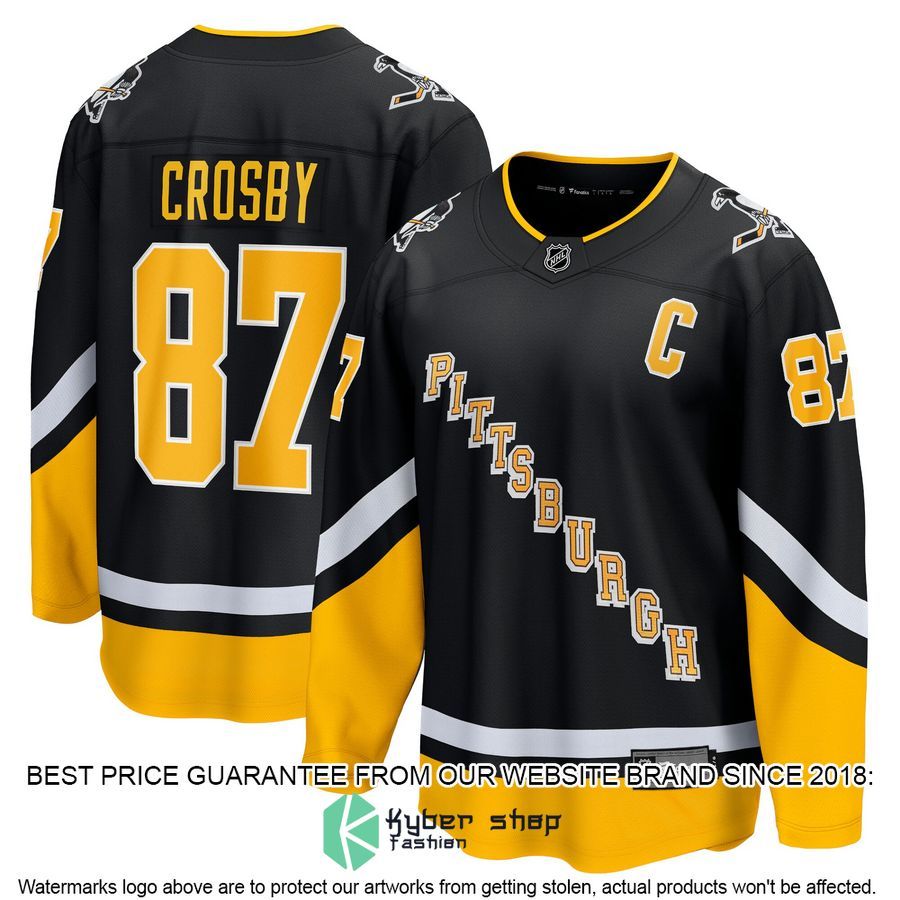 Sidney Crosby Pittsburgh Penguins 2021 22 Alternate Premier Black Hockey Jersey