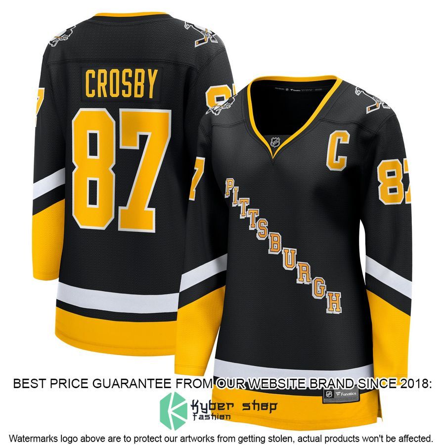 Sidney Crosby Pittsburgh Penguins Women's 2021-22 Alternate Premier Black Hockey Jersey