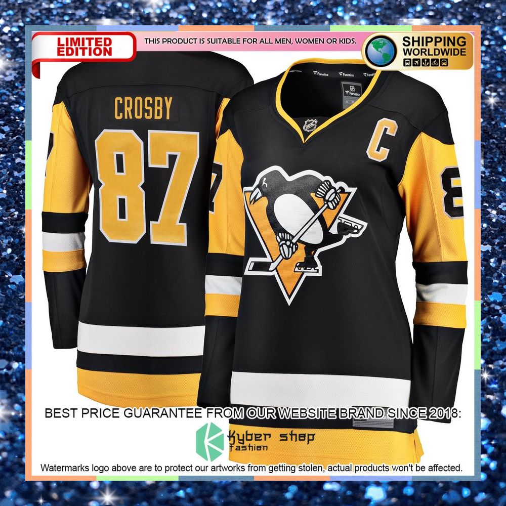 Sidney Crosby Pittsburgh Penguins Women's Home Black Hockey Jersey 5 Sidney Crosby Pittsburgh Penguins Women's Home Black Hockey Jersey word2