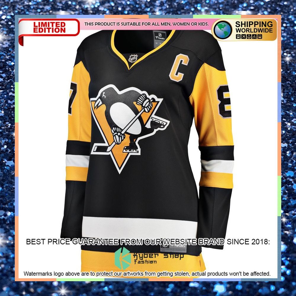 Sidney Crosby Pittsburgh Penguins Women's Home Black Hockey Jersey 6 Sidney Crosby Pittsburgh Penguins Women's Home Black Hockey Jersey word2