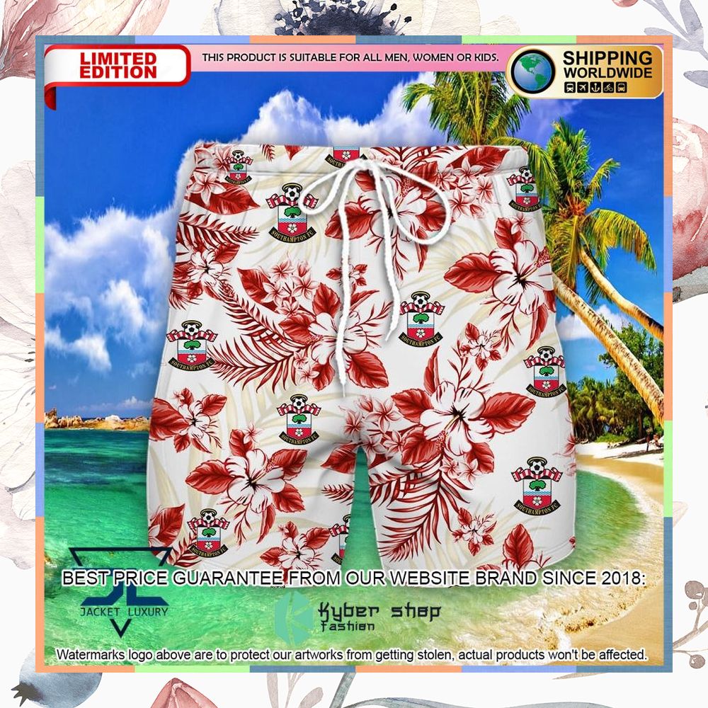 Southampton Logo Hawaiian Shirt, Shorts 6 Southampton Logo Hawaiian Shirt, Shorts word1