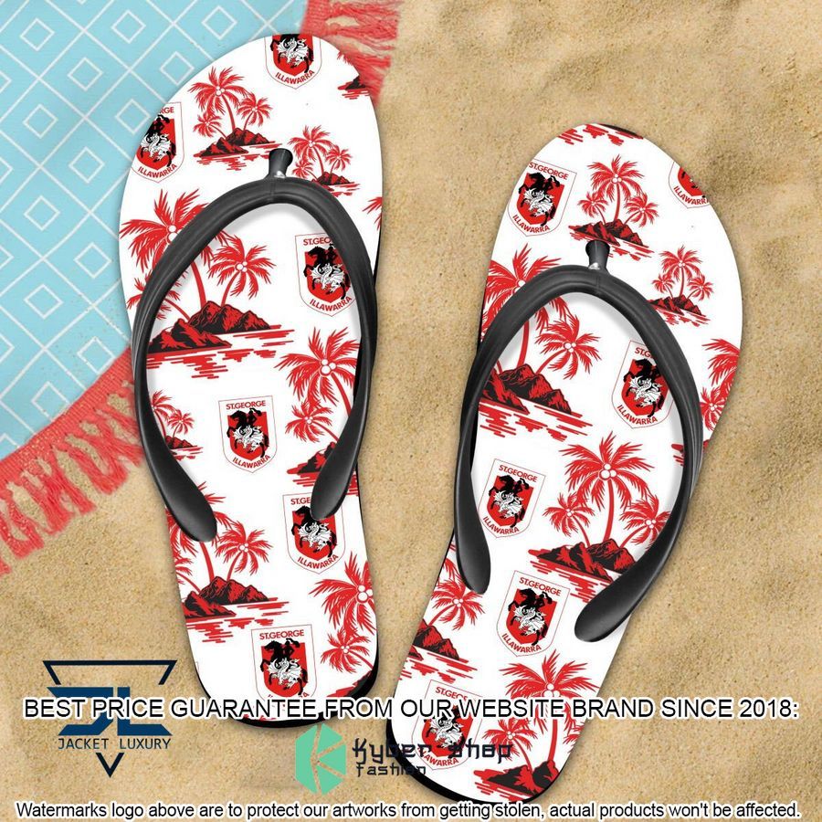 St. George Illawarra Dragons Flip Flops word1