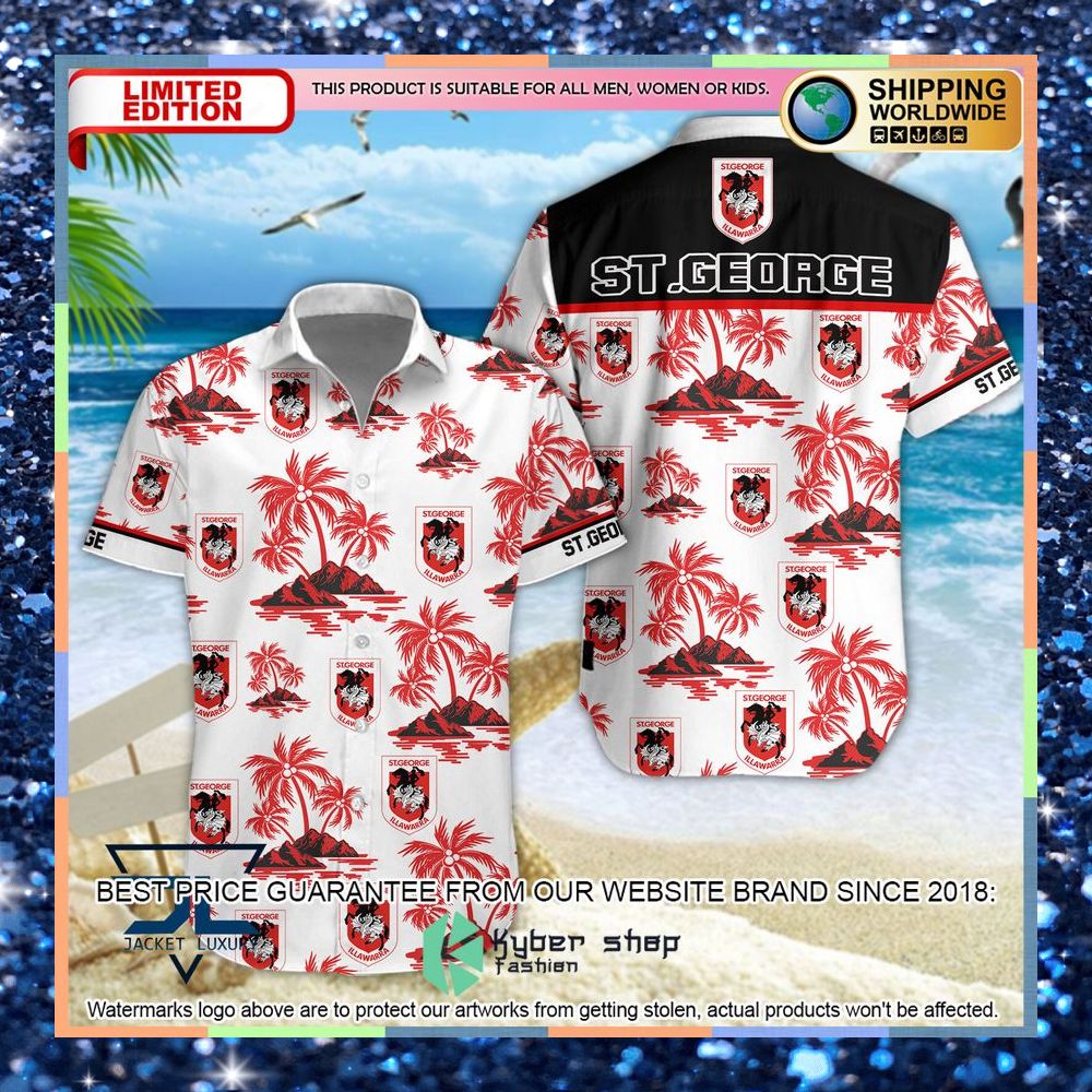 St. George Illawarra Dragons Hawaiian Shirt, Shorts 3 St. George Illawarra Dragons Hawaiian Shirt, Shorts word2