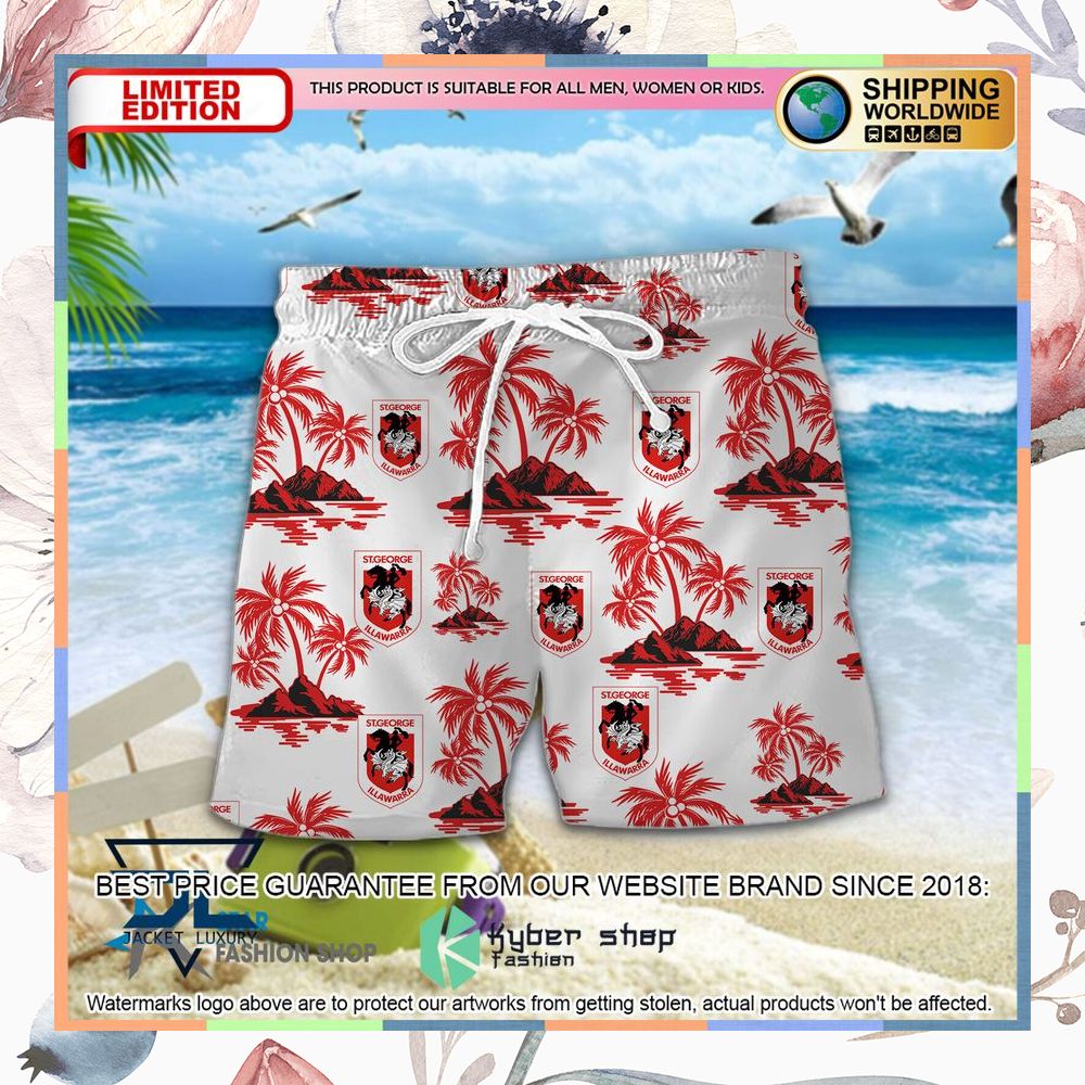 St. George Illawarra Dragons Hawaiian Shirt, Shorts 6 St. George Illawarra Dragons Hawaiian Shirt, Shorts word2