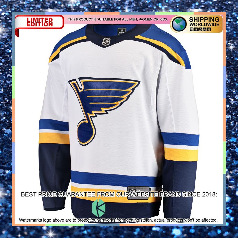 St. Louis Blues Breakaway Away White Hockey Jersey 7 St. Louis Blues Breakaway Away White Hockey Jersey word2