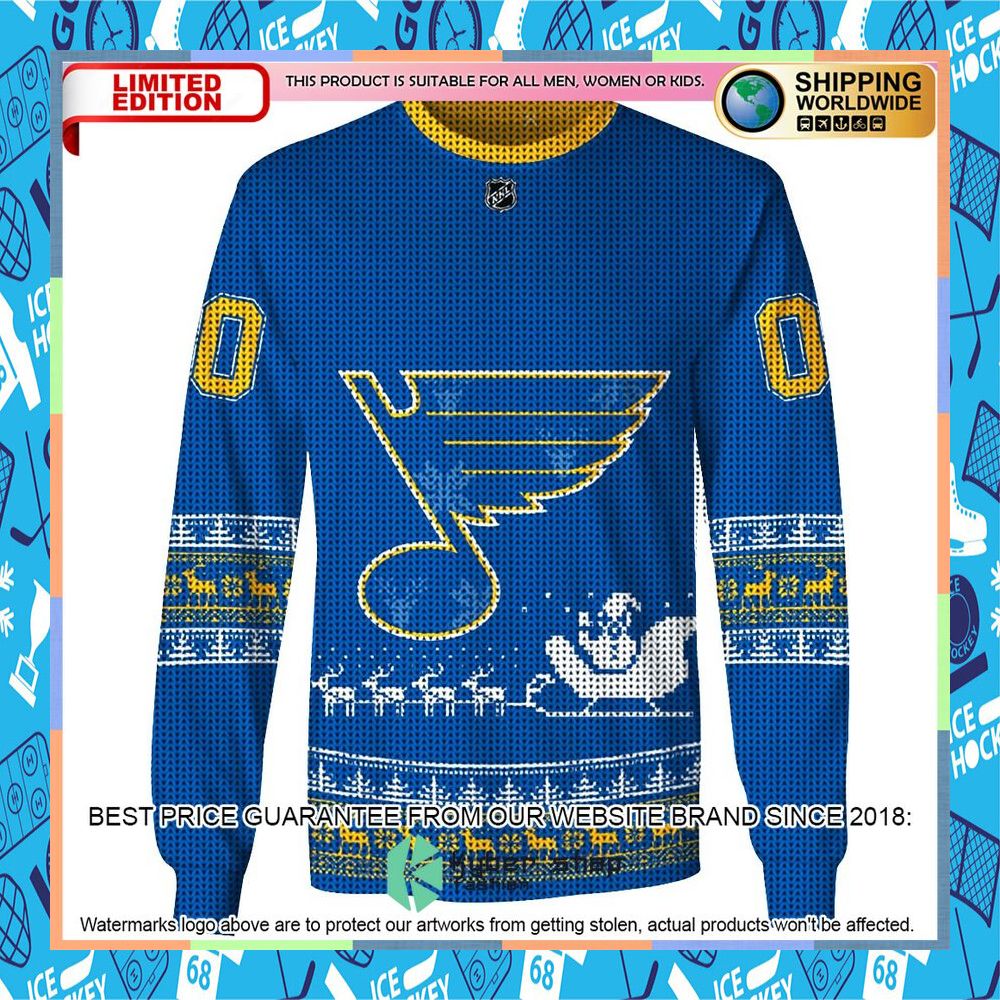 St. Louis Blues Christmas CUSTOM blue Shirt, Hoodie 9 St. Louis Blues Christmas CUSTOM blue Shirt, Hoodie word2