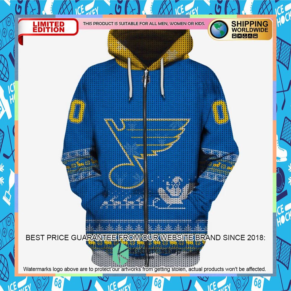 St. Louis Blues Christmas CUSTOM blue Shirt, Hoodie 10 St. Louis Blues Christmas CUSTOM blue Shirt, Hoodie word2