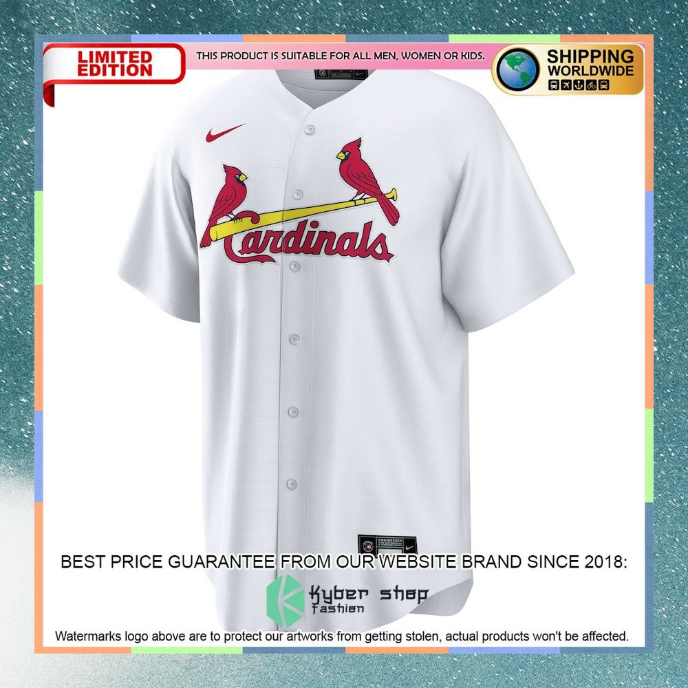 St Louis Cardinals Home Team White Baseball Jersey 5 St Louis Cardinals Home Team White Baseball Jersey word3