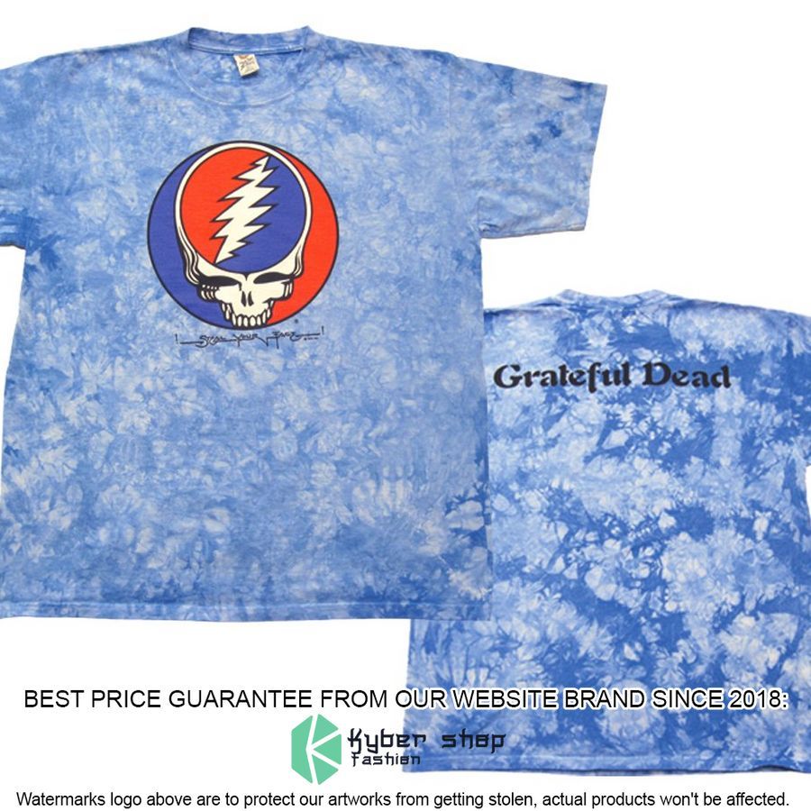 Steal Your Face Blue Crinkle Shirt, Hoodie