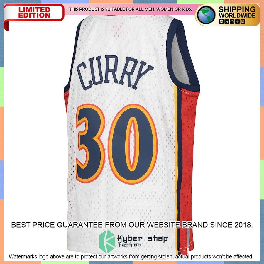 Stephen Curry Golden State Warriors Mitchell & Ness Youth 2009-10 Hardwood Classics White Basketball Jersey 3 Stephen Curry Golden State Warriors Mitchell & Ness Youth 2009-10 Hardwood Classics White Basketball Jersey word1