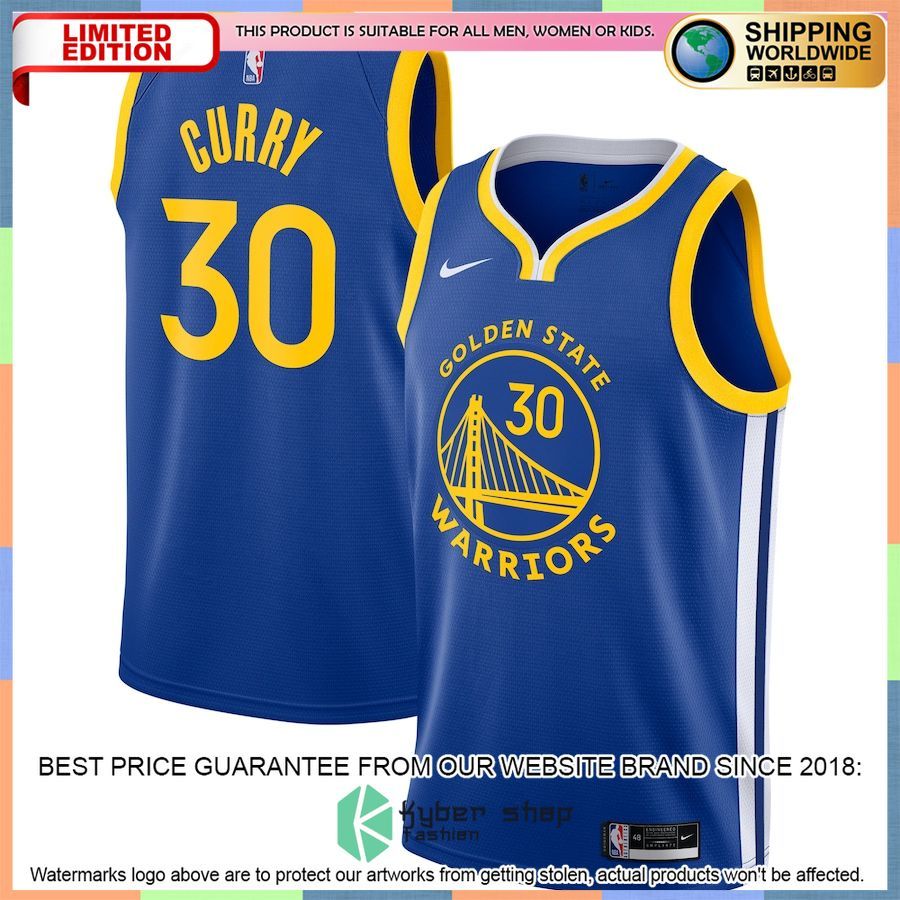Stephen Curry Golden State Warriors Nike 2020-21 Royal Basketball Jersey