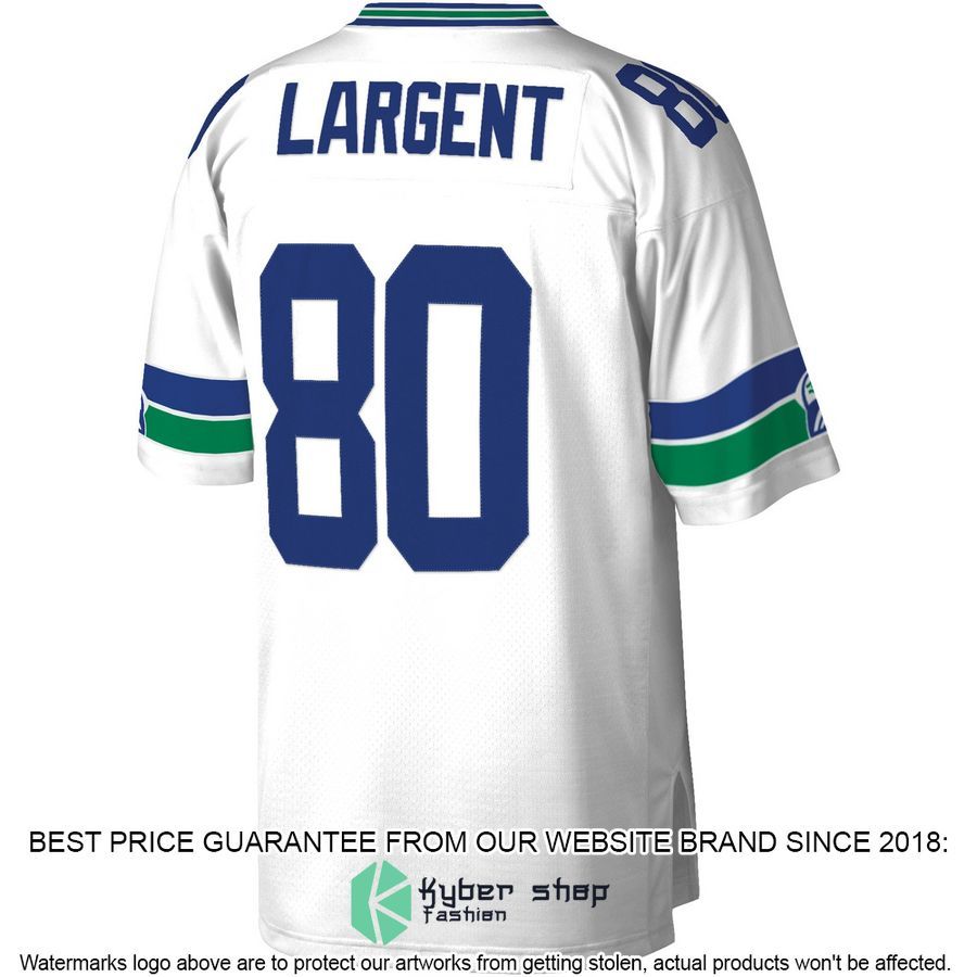 Steve Largent Seattle Seahawks Mitchell & Ness Legacy White Football Jersey 3 Steve Largent Seattle Seahawks Mitchell & Ness Legacy White Football Jersey word1