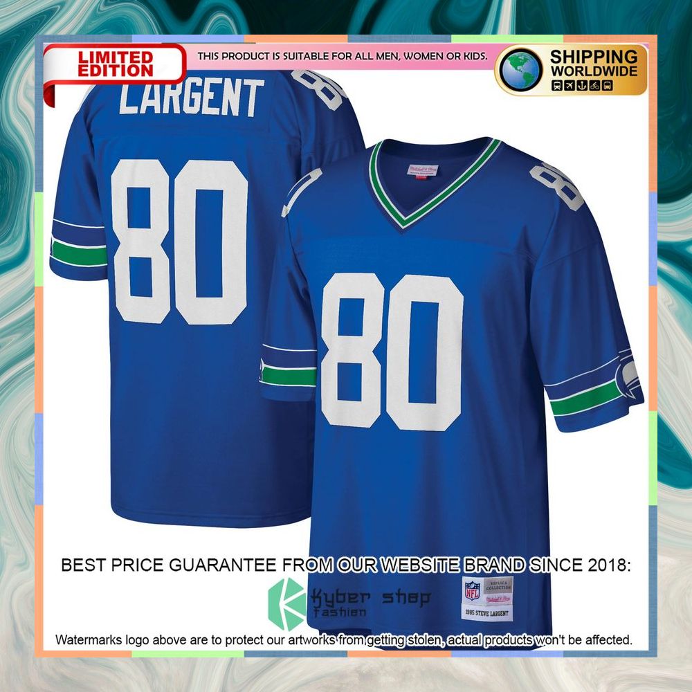 Steve Largent Seattle Seahawks Mitchell & Ness Legacy White Football Jersey 10 Steve Largent Seattle Seahawks Mitchell & Ness Legacy White Football Jersey word1