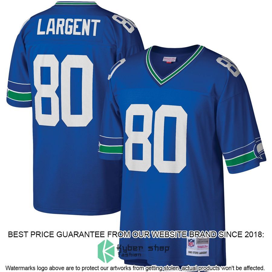 Steve Largent Seattle Seahawks Mitchell & Ness Legacy White Football Jersey 5 Steve Largent Seattle Seahawks Mitchell & Ness Legacy White Football Jersey word1