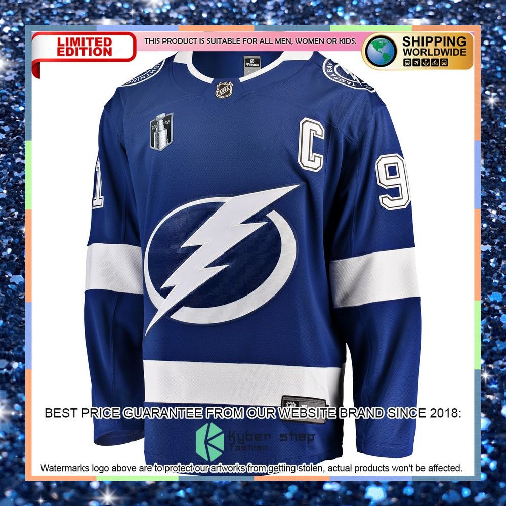 Steven Stamkos Tampa Bay Lightning Home 2022 Stanley Cup Final Blue Hockey Jersey 6 Steven Stamkos Tampa Bay Lightning Home 2022 Stanley Cup Final Blue Hockey Jersey word3