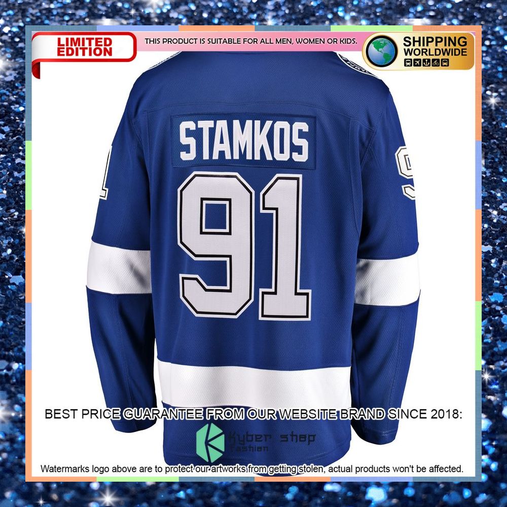 Steven Stamkos Tampa Bay Lightning Home 2022 Stanley Cup Final Blue Hockey Jersey 7 Steven Stamkos Tampa Bay Lightning Home 2022 Stanley Cup Final Blue Hockey Jersey word3