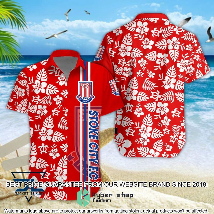 Stoke City F.C red Hawaiian Shirt, Shorts