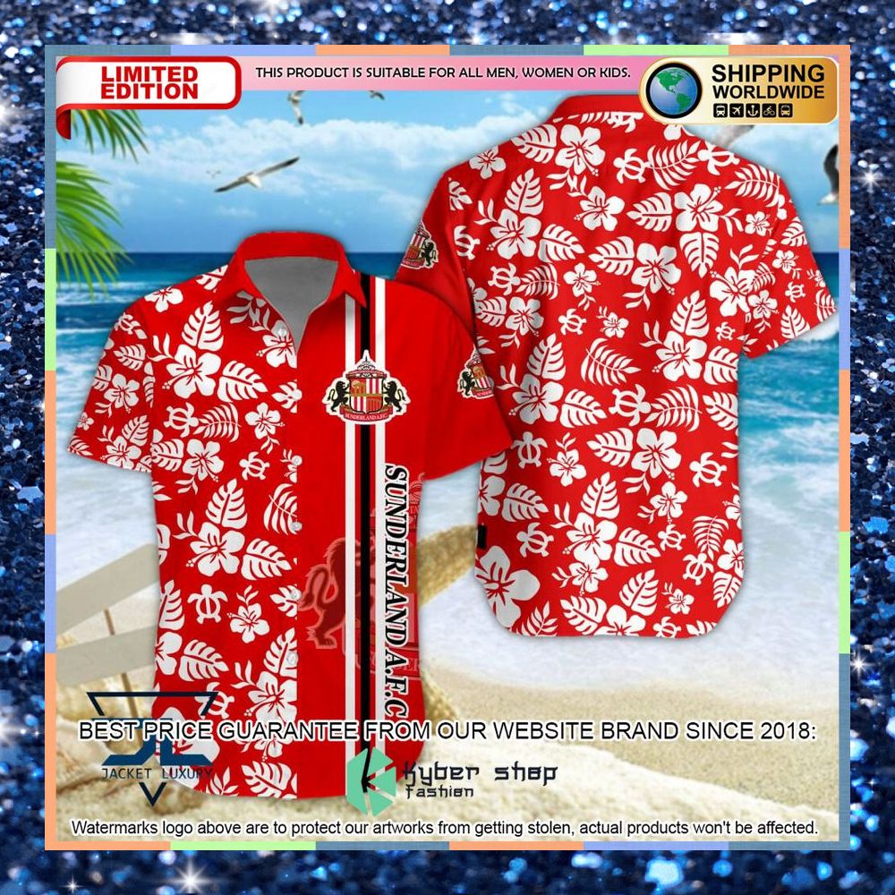Sunderland A.F.C Hawaiian Shirt, Shorts 3 Sunderland A.F.C Hawaiian Shirt, Shorts word3