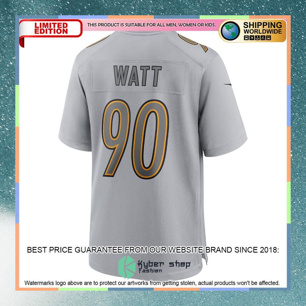 T.J. Watt Pittsburgh Steelers Atmosphere Fashion Gray Football Jersey 7 T.J. Watt Pittsburgh Steelers Atmosphere Fashion Gray Football Jersey word2