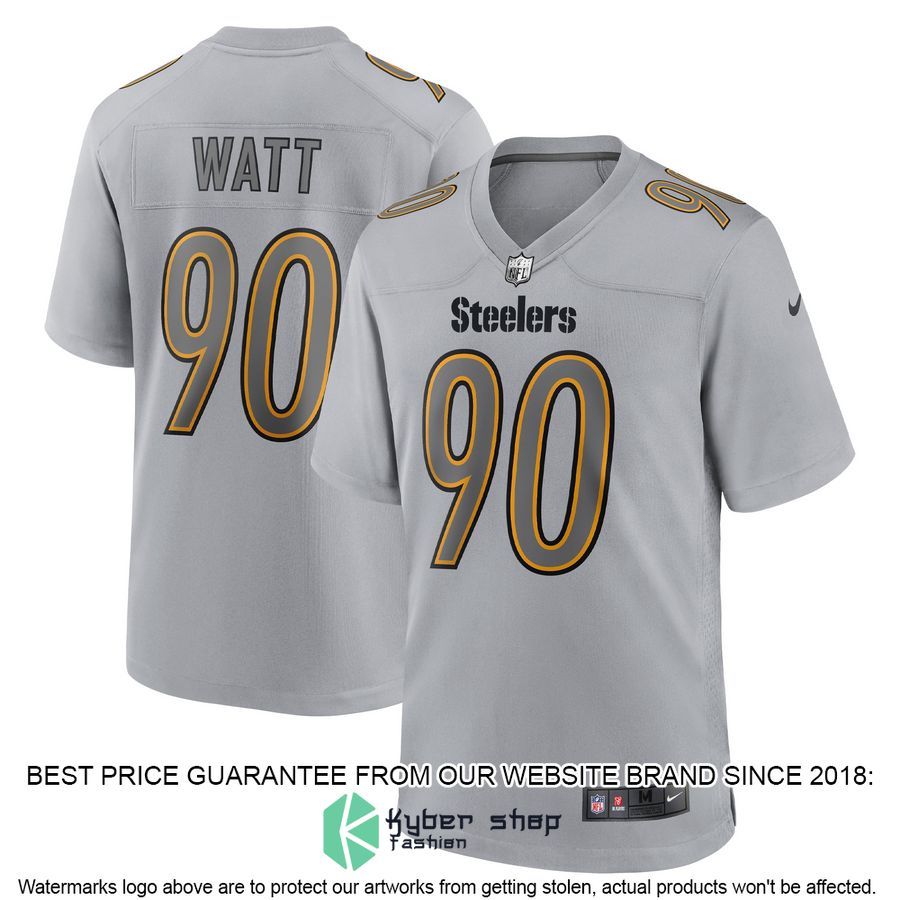 T.J. Watt Pittsburgh Steelers Atmosphere Fashion Gray Football Jersey 4 T.J. Watt Pittsburgh Steelers Atmosphere Fashion Gray Football Jersey word2