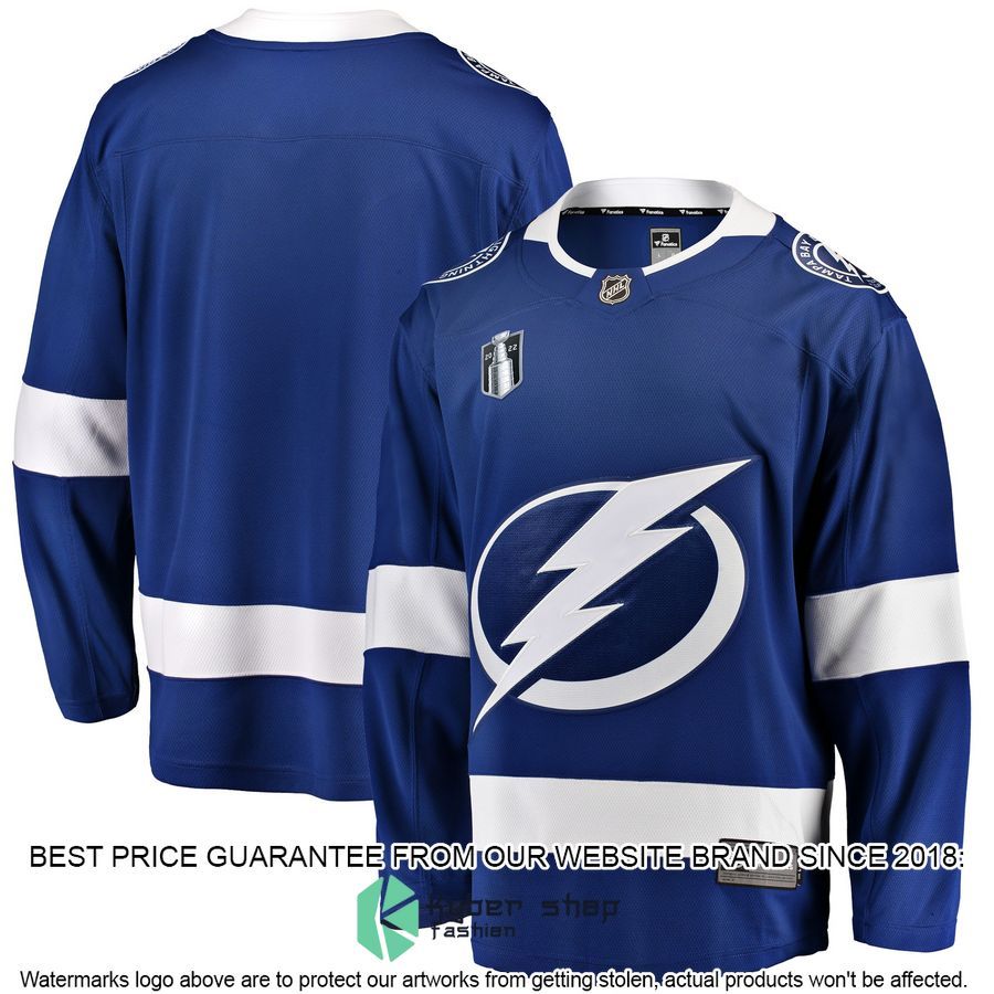 Tampa Bay Lightning Home 2022 Stanley Cup Final Blue Hockey Jersey