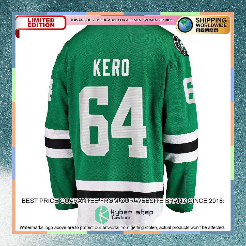 Tanner Kero Dallas Stars Kelly Green Hockey Jersey 7 Tanner Kero Dallas Stars Kelly Green Hockey Jersey word1