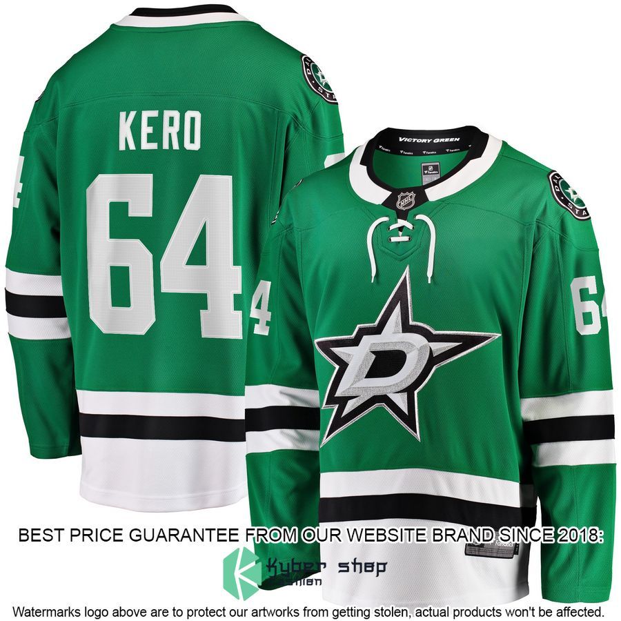 Tanner Kero Dallas Stars Kelly Green Hockey Jersey 4 Tanner Kero Dallas Stars Kelly Green Hockey Jersey word1