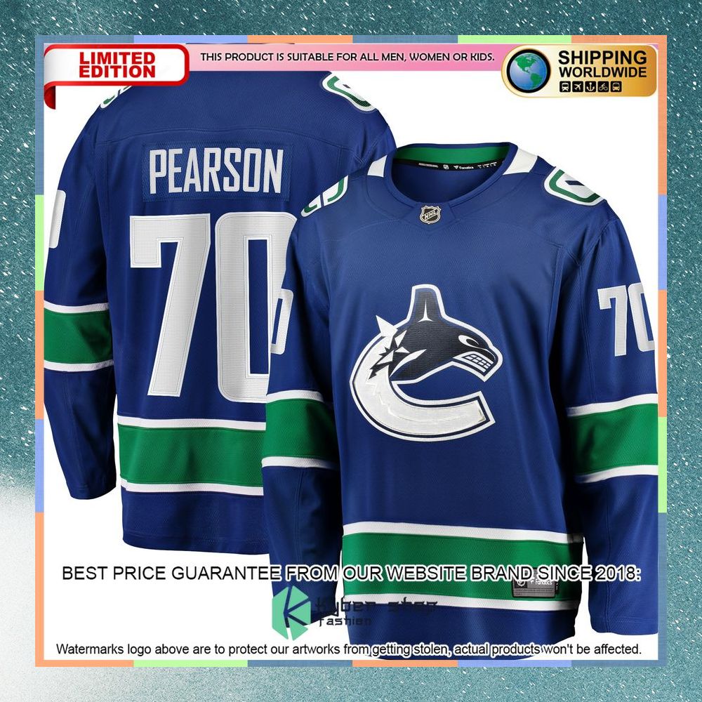 Tanner Pearson Vancouver Canucks Blue Hockey Jersey 5 Tanner Pearson Vancouver Canucks Blue Hockey Jersey word2