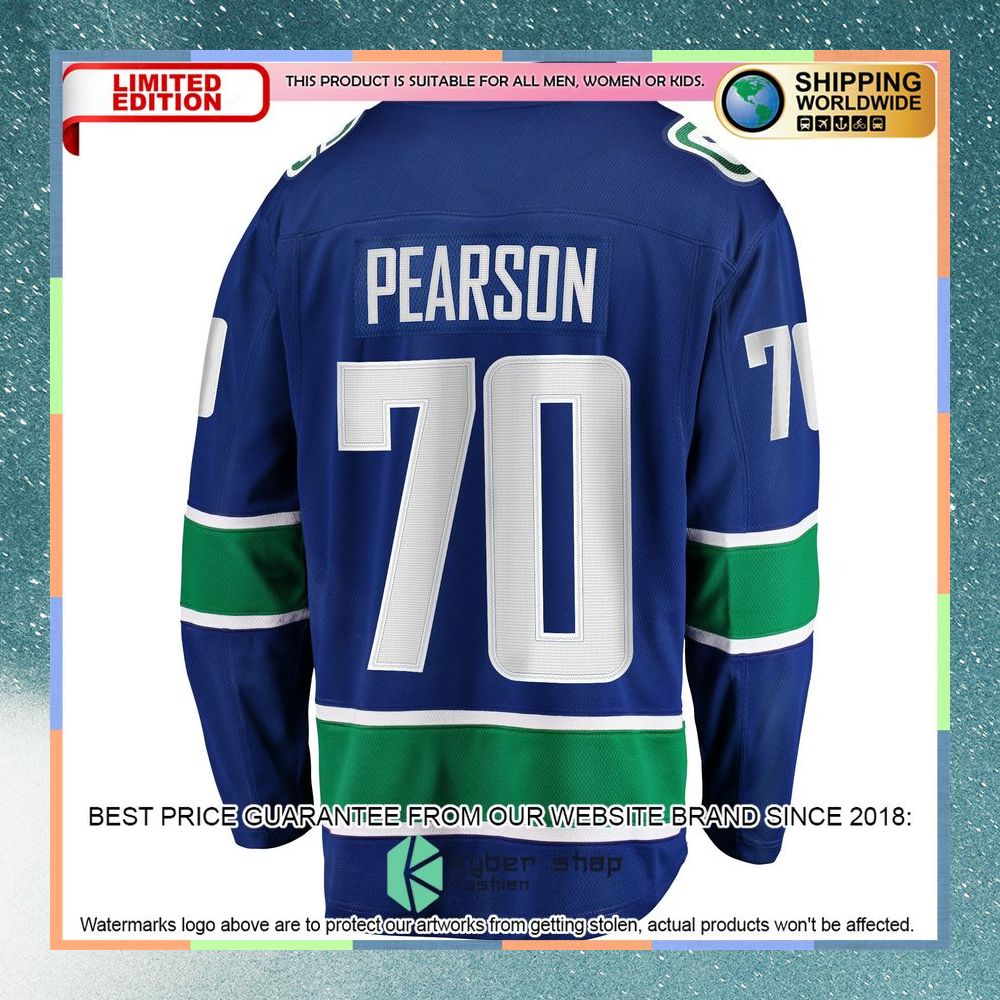 Tanner Pearson Vancouver Canucks Blue Hockey Jersey 7 Tanner Pearson Vancouver Canucks Blue Hockey Jersey word2