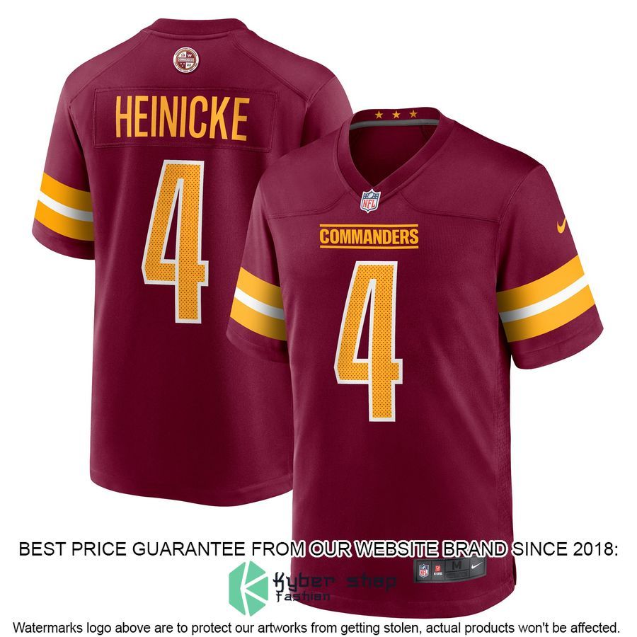 Taylor Heinicke Washington Commanders Burgundy Football Jersey
