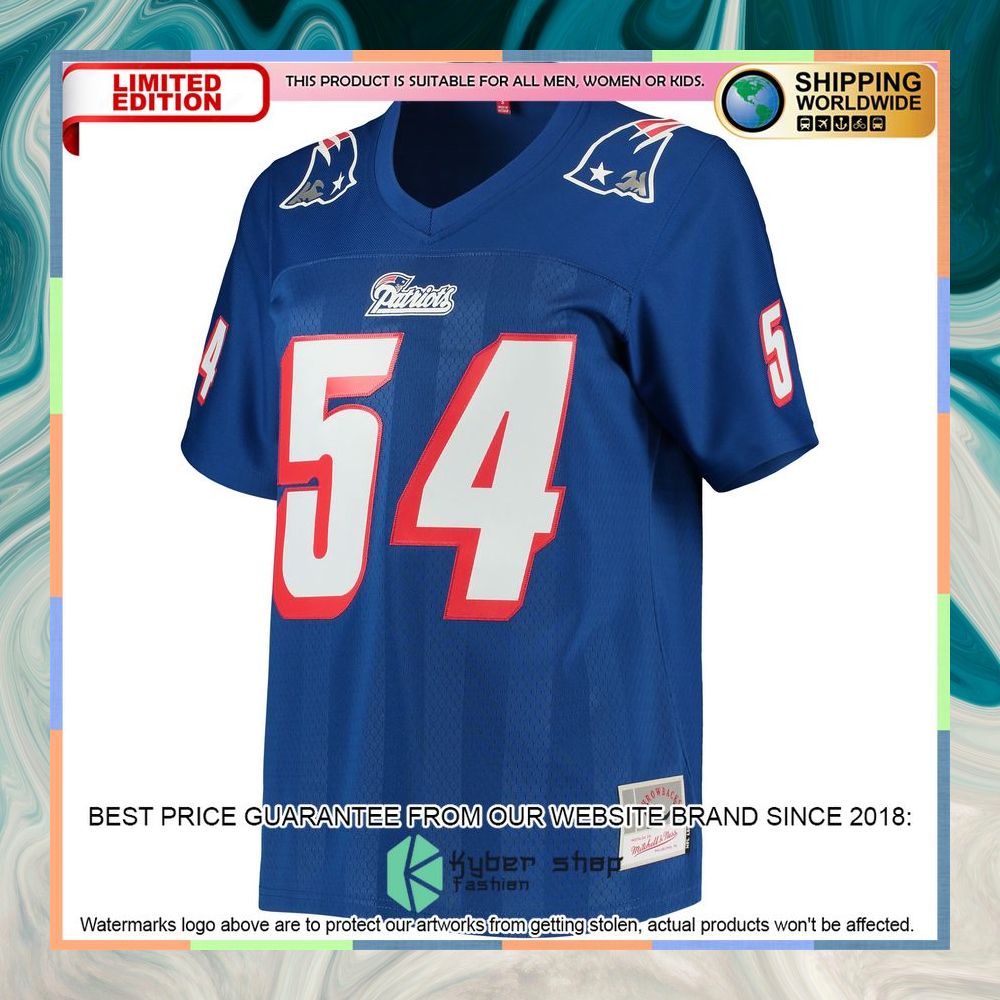 Tedy Bruschi New England Patriots Mitchell & Ness Women's Legacy Royal Football Jersey 6 Tedy Bruschi New England Patriots Mitchell & Ness Women's Legacy Royal Football Jersey word2