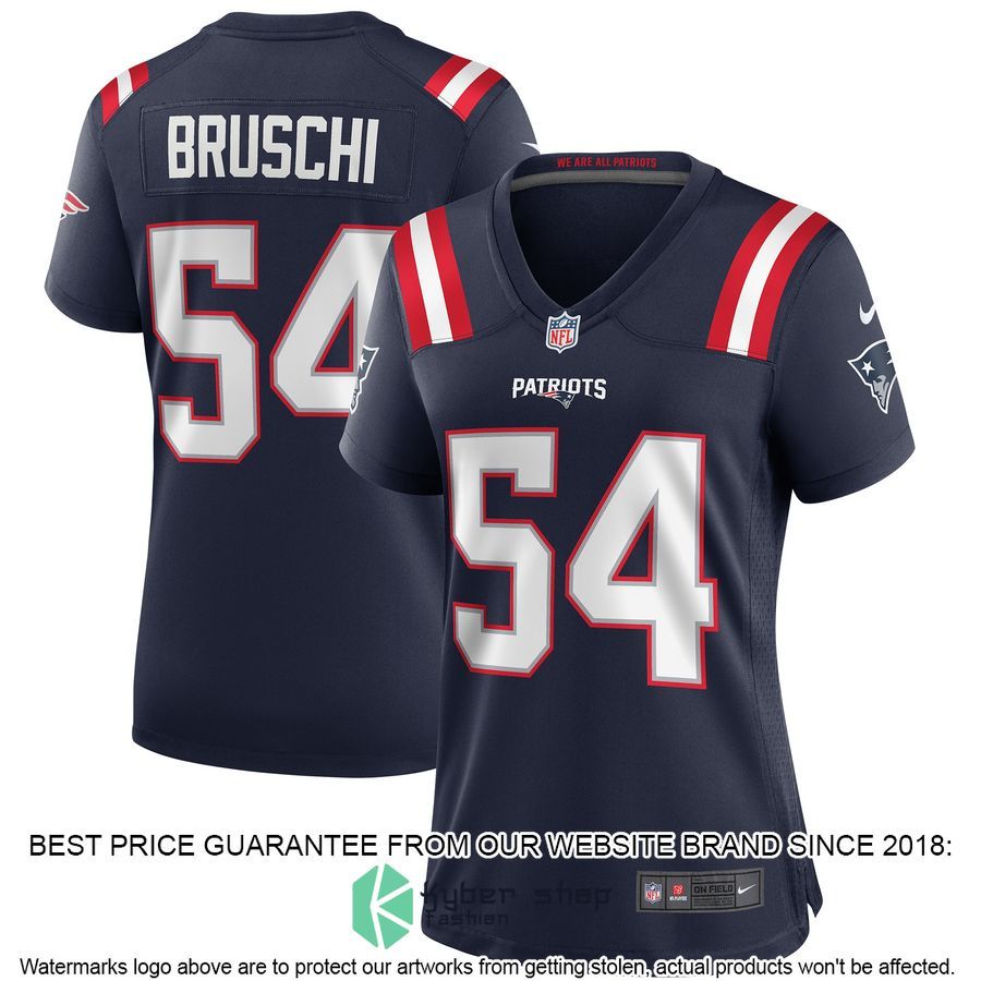 Tedy Bruschi New England Patriots Women's Navy Football Jersey