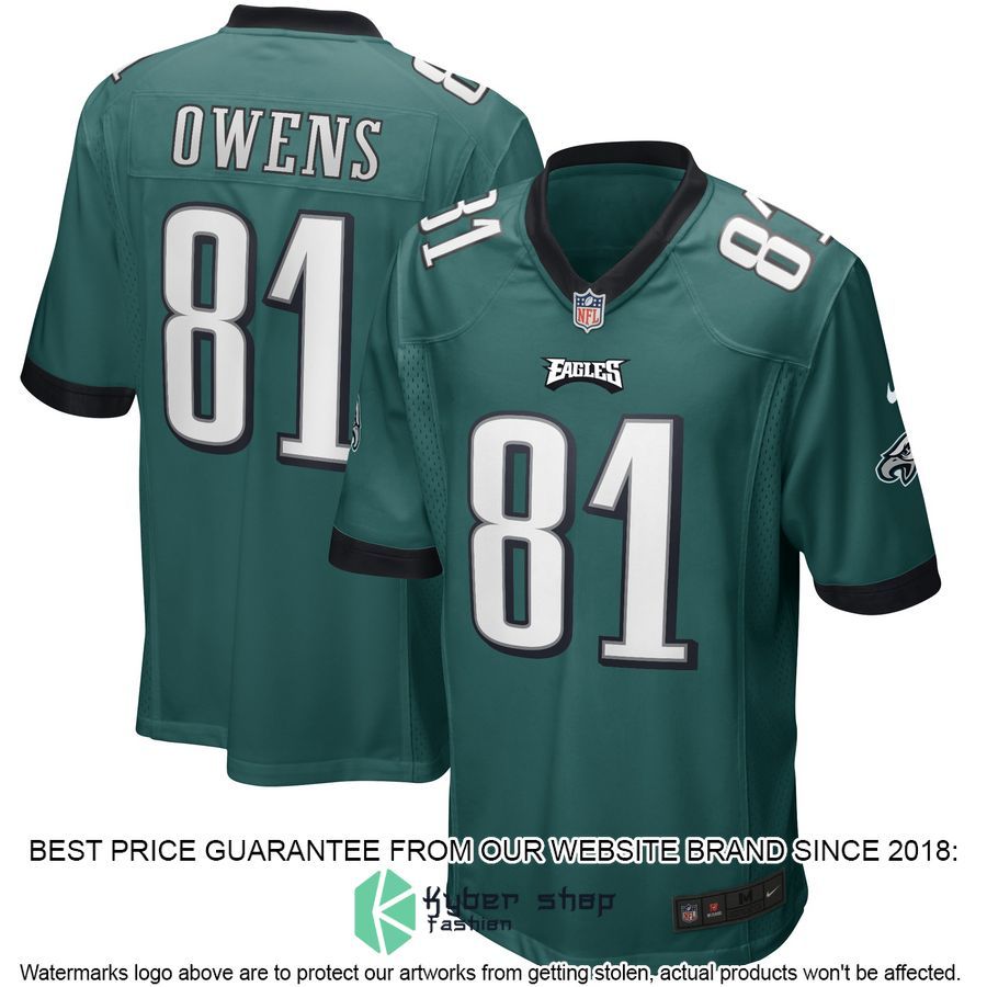 Terrell Owens Philadelphia Eagles Midnight Green Football Jersey
