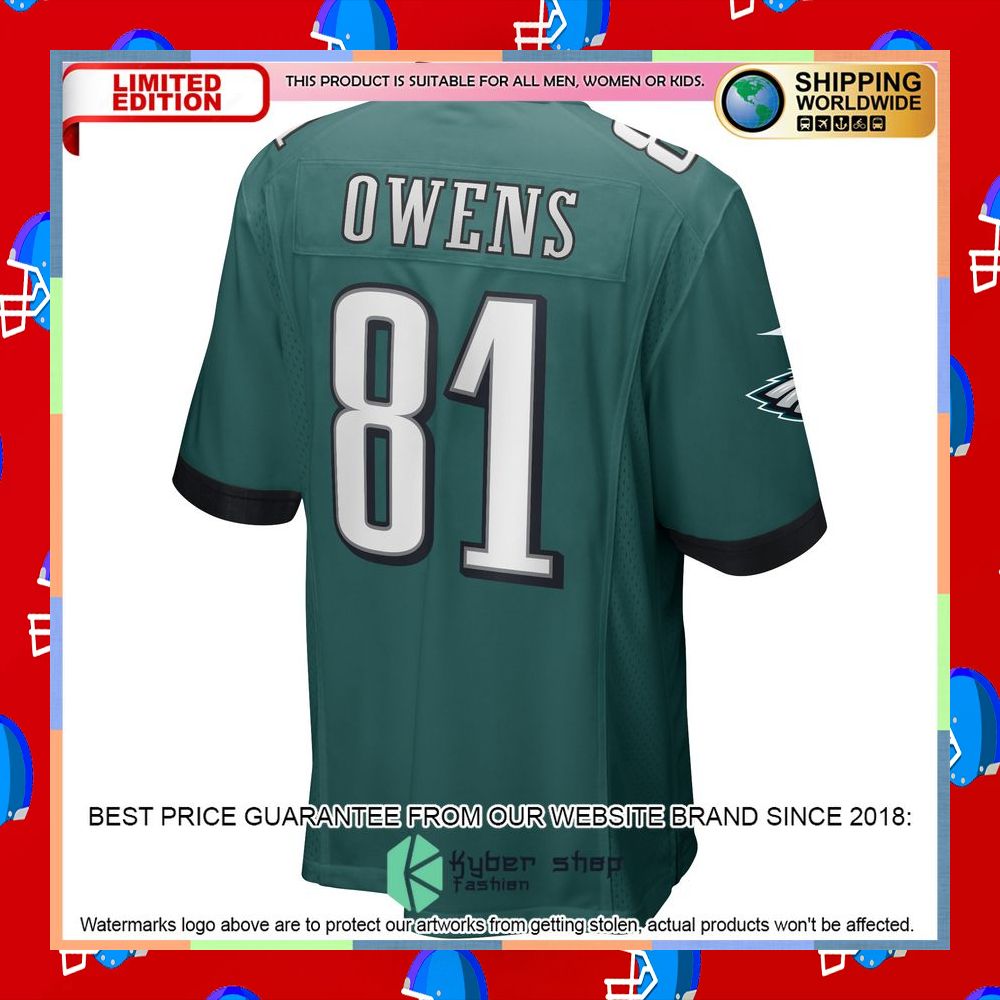 Terrell Owens Philadelphia Eagles Midnight Green Football Jersey 7 Terrell Owens Philadelphia Eagles Midnight Green Football Jersey word2