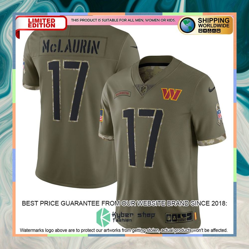 Terry McLaurin Washington Commanders 2022 Salute To Service Olive Football Jersey 5 Terry McLaurin Washington Commanders 2022 Salute To Service Olive Football Jersey word1
