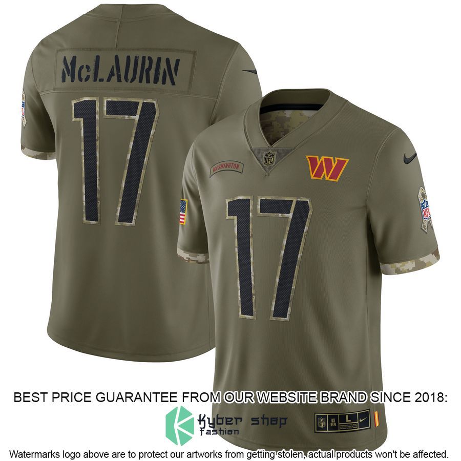 Terry McLaurin Washington Commanders 2022 Salute To Service Olive Football Jersey 4 Terry McLaurin Washington Commanders 2022 Salute To Service Olive Football Jersey word1