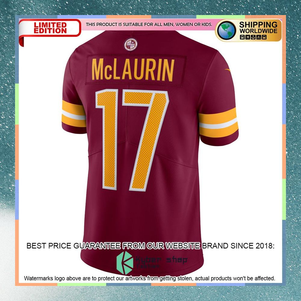 Terry McLaurin Washington Commanders Vapor Burgundy Football Jersey 7 Terry McLaurin Washington Commanders Vapor Burgundy Football Jersey word2