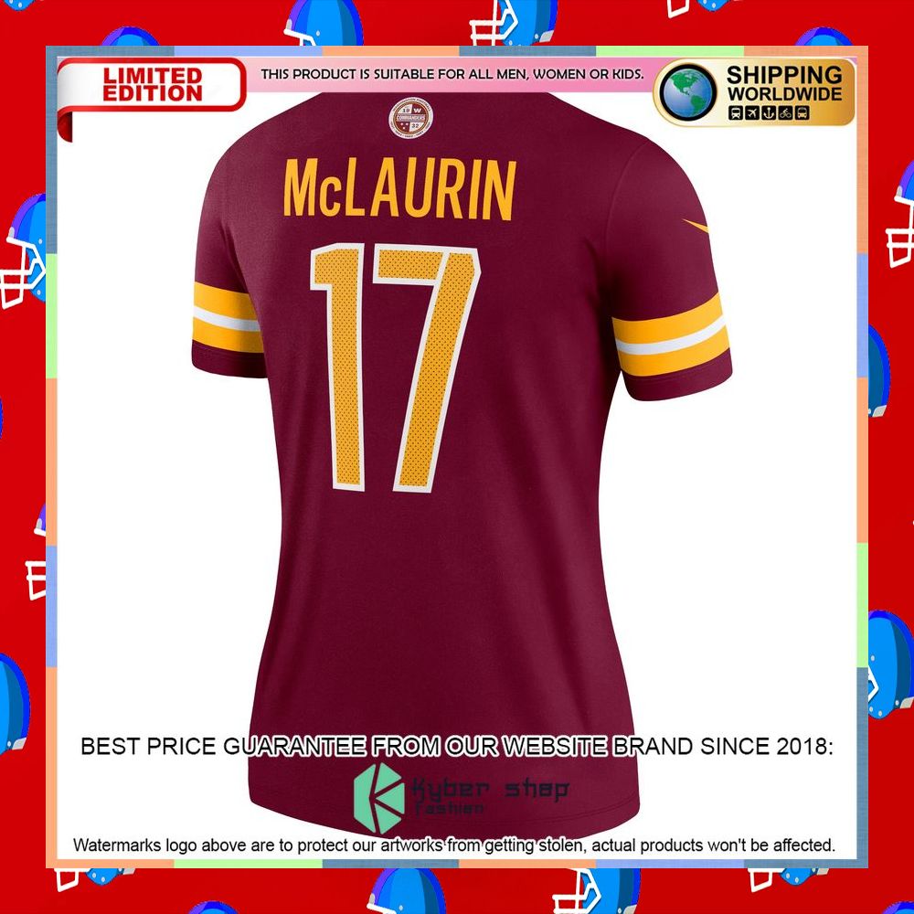 Terry McLaurin Washington Commanders Women's Legend Burgundy Football Jersey 7 Terry McLaurin Washington Commanders Women's Legend Burgundy Football Jersey word2